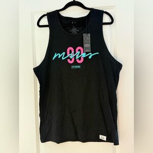Lyfe brand Miles Black Graphic Tank Top SZ Large